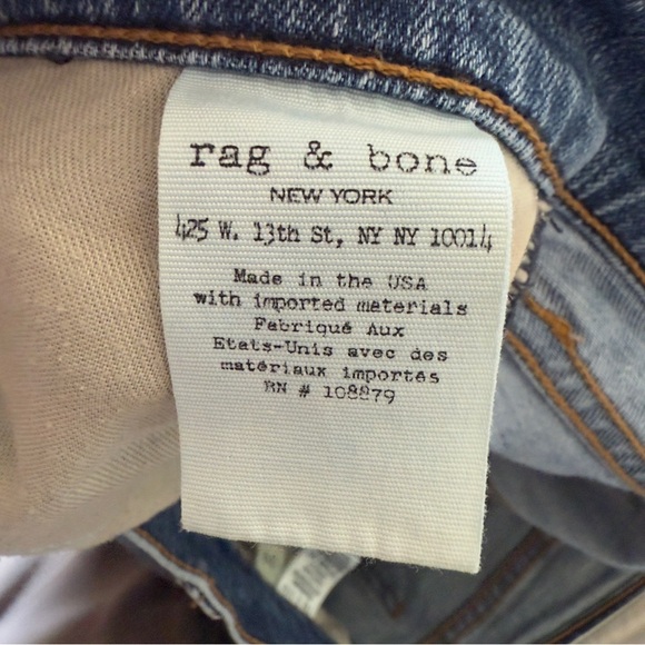 rag & bone NEWQUAY Cropped Skinny Jeans | Size 30 - Picture 8 of 9